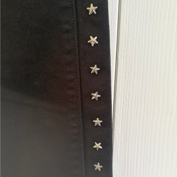 HUDSON Jeans Luna Mid Rise Black Metal Stars Denim Skinny Ankle Sz 29 - Picture 4 of 12